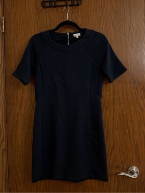 Steven Alan Black Short Sleeve Sheath Dress
